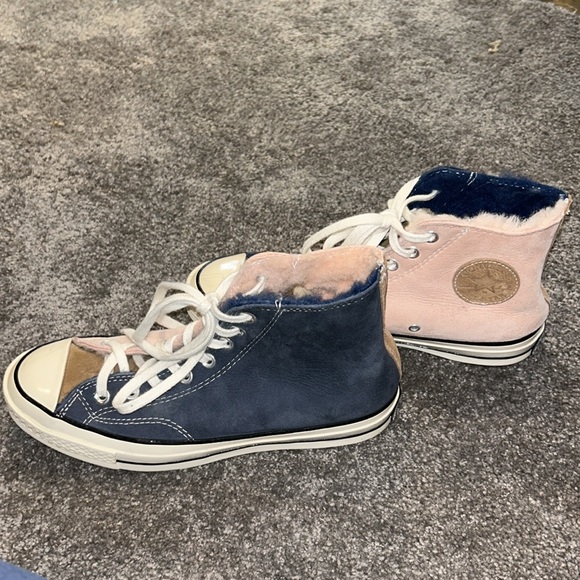 Converse, All Star Suede fur-lined, tricolor shoes - Picture 3 of 8